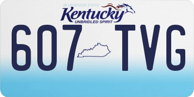 KY license plate 607TVG