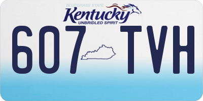KY license plate 607TVH