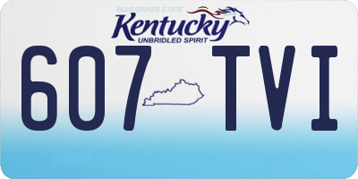 KY license plate 607TVI