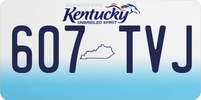 KY license plate 607TVJ