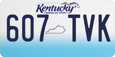 KY license plate 607TVK