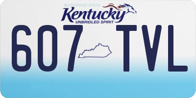 KY license plate 607TVL