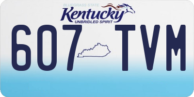 KY license plate 607TVM