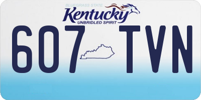 KY license plate 607TVN