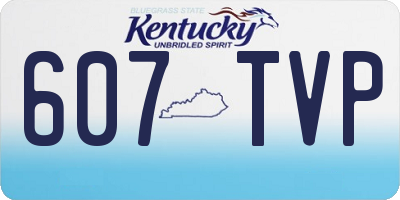 KY license plate 607TVP