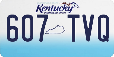 KY license plate 607TVQ