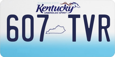 KY license plate 607TVR