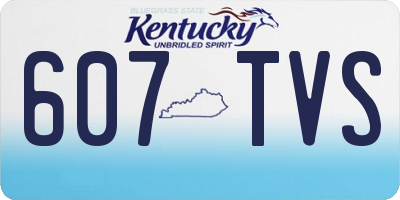 KY license plate 607TVS