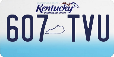 KY license plate 607TVU