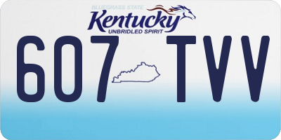 KY license plate 607TVV