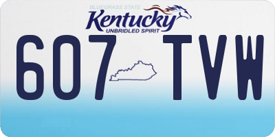KY license plate 607TVW