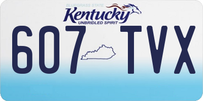 KY license plate 607TVX