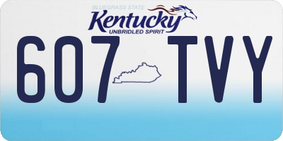 KY license plate 607TVY