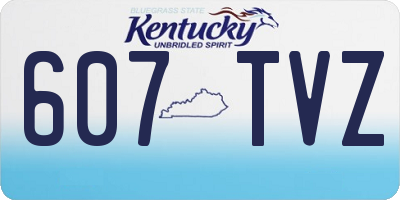 KY license plate 607TVZ