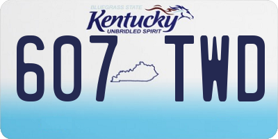 KY license plate 607TWD