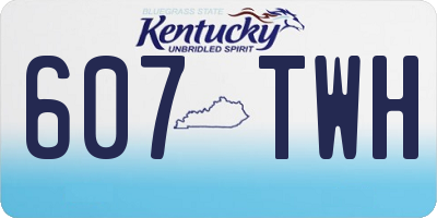 KY license plate 607TWH