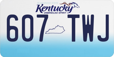 KY license plate 607TWJ