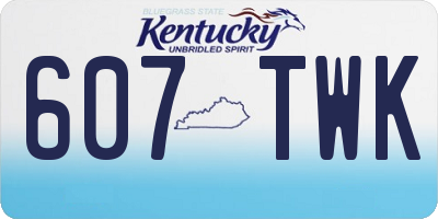 KY license plate 607TWK