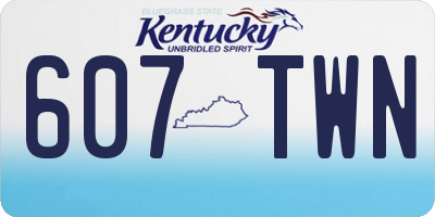 KY license plate 607TWN