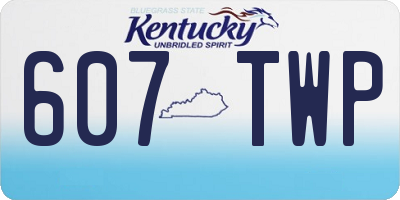 KY license plate 607TWP