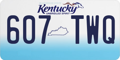 KY license plate 607TWQ