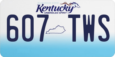KY license plate 607TWS