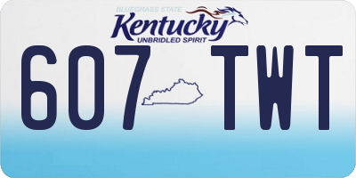 KY license plate 607TWT