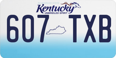 KY license plate 607TXB