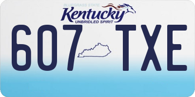 KY license plate 607TXE