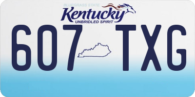KY license plate 607TXG