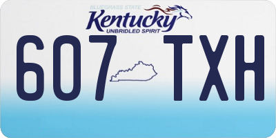 KY license plate 607TXH