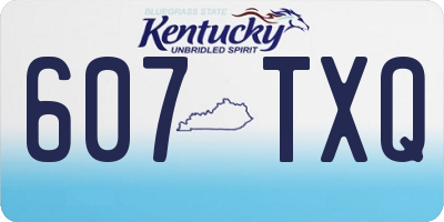 KY license plate 607TXQ