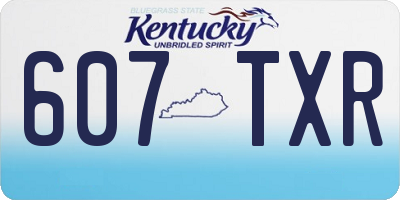 KY license plate 607TXR