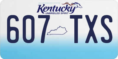 KY license plate 607TXS