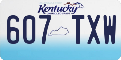 KY license plate 607TXW