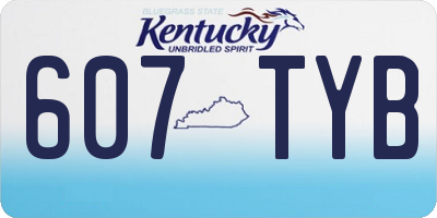 KY license plate 607TYB