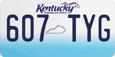 KY license plate 607TYG