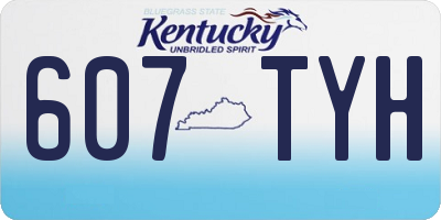 KY license plate 607TYH