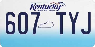 KY license plate 607TYJ