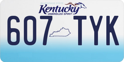KY license plate 607TYK
