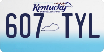 KY license plate 607TYL