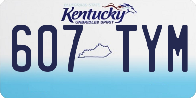 KY license plate 607TYM