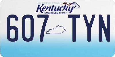 KY license plate 607TYN