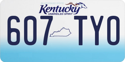 KY license plate 607TYO