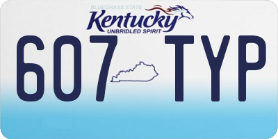 KY license plate 607TYP