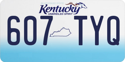 KY license plate 607TYQ
