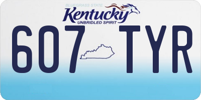 KY license plate 607TYR