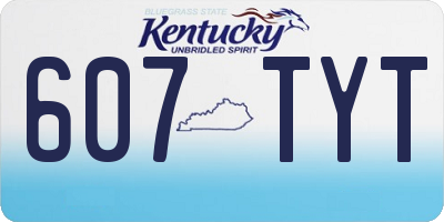 KY license plate 607TYT