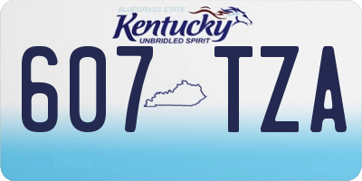 KY license plate 607TZA