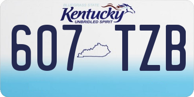 KY license plate 607TZB